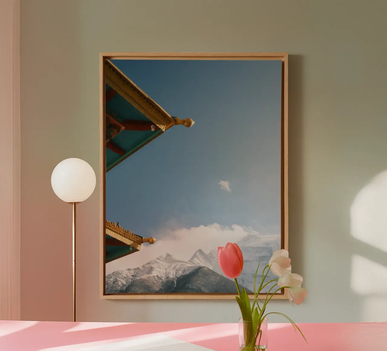 Himalayan Monastery tela con Cornice a cassetta da FujiPrints