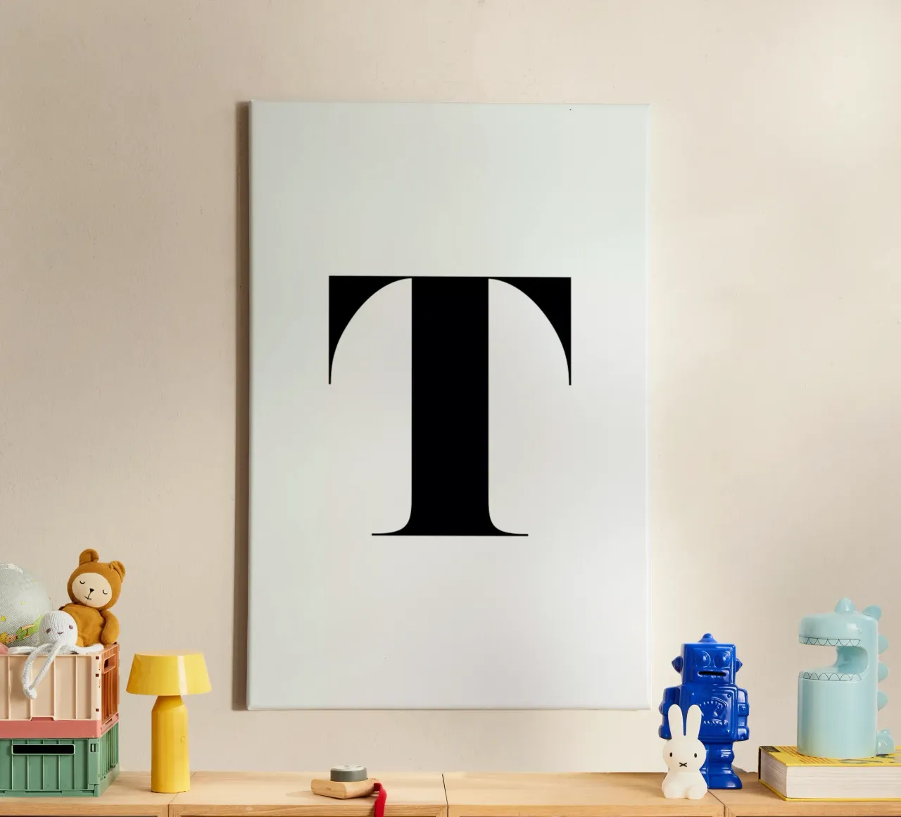 T tela con Cornice a cassetta da Mottos by Sinan Saydik