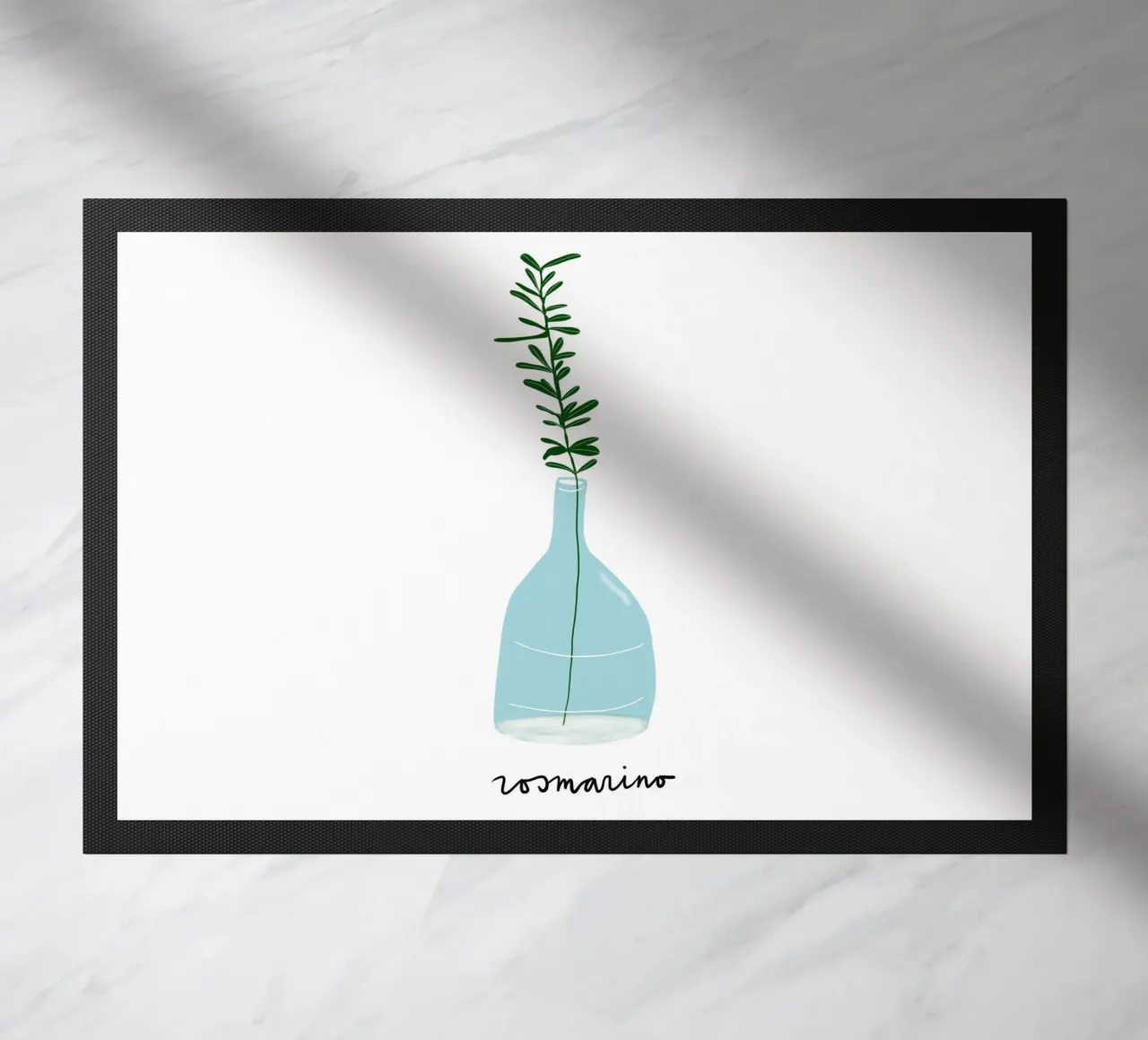 Rosemary in a Blue Vase – Minimalist Botanical Art Print zerbino da Studio Patruschka