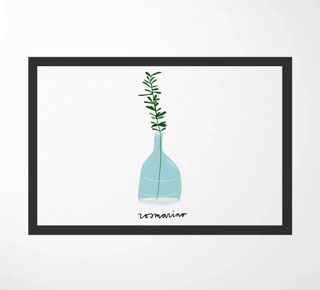 Rosemary in a Blue Vase – Minimalist Botanical Art Print zerbino da Studio Patruschka