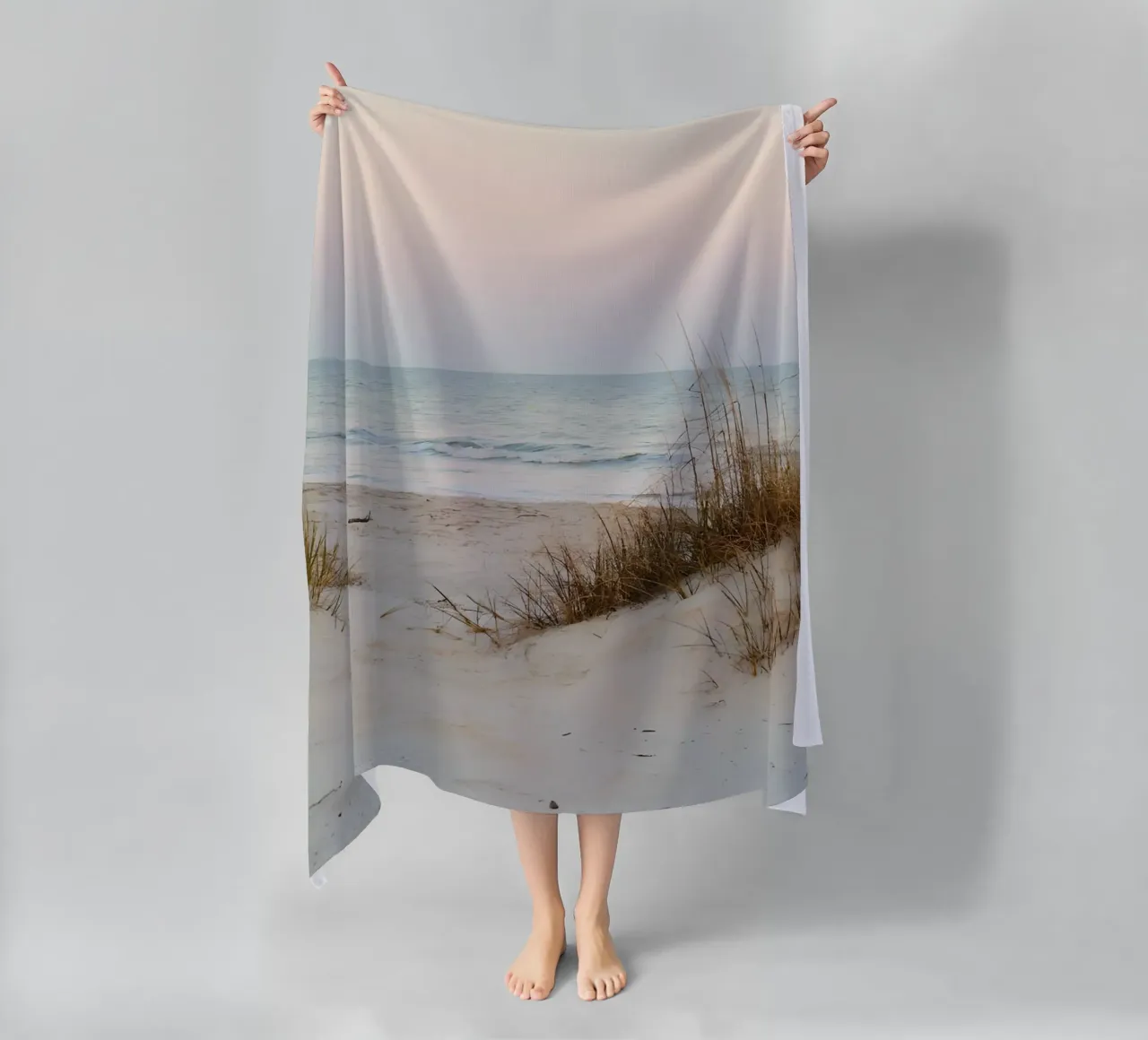 spiaggia beige minimalsm telo mare da mitaco
