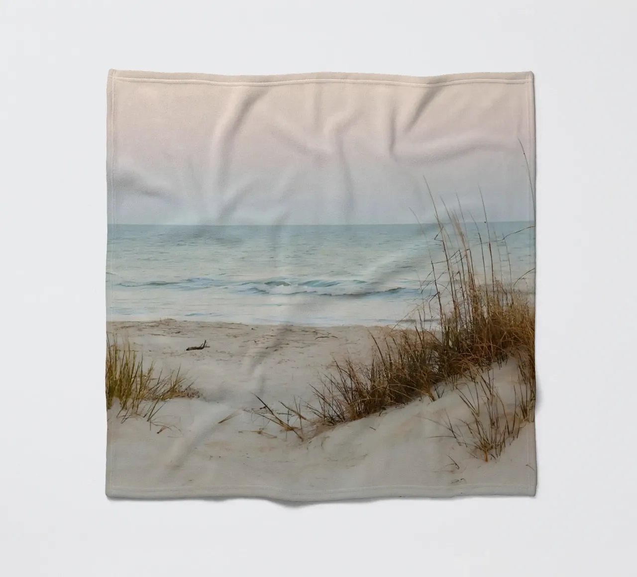 spiaggia beige minimalsm coperta in pile da mitaco