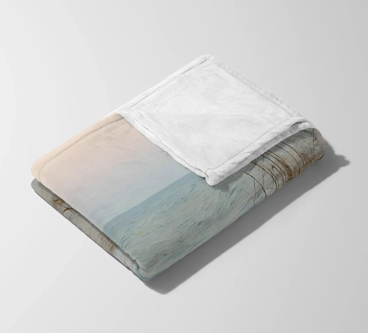 spiaggia beige minimalsm coperta in pile da mitaco