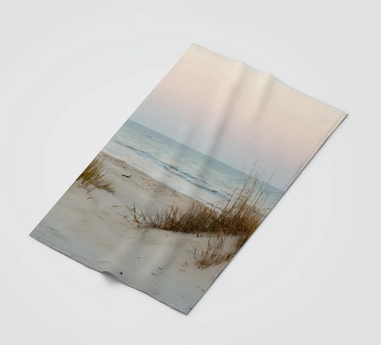 spiaggia beige minimalsm coperta in pile da mitaco