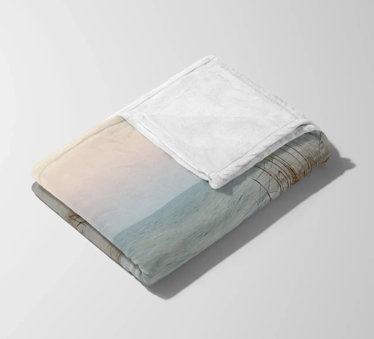 spiaggia beige minimalsm coperta in pile da mitaco