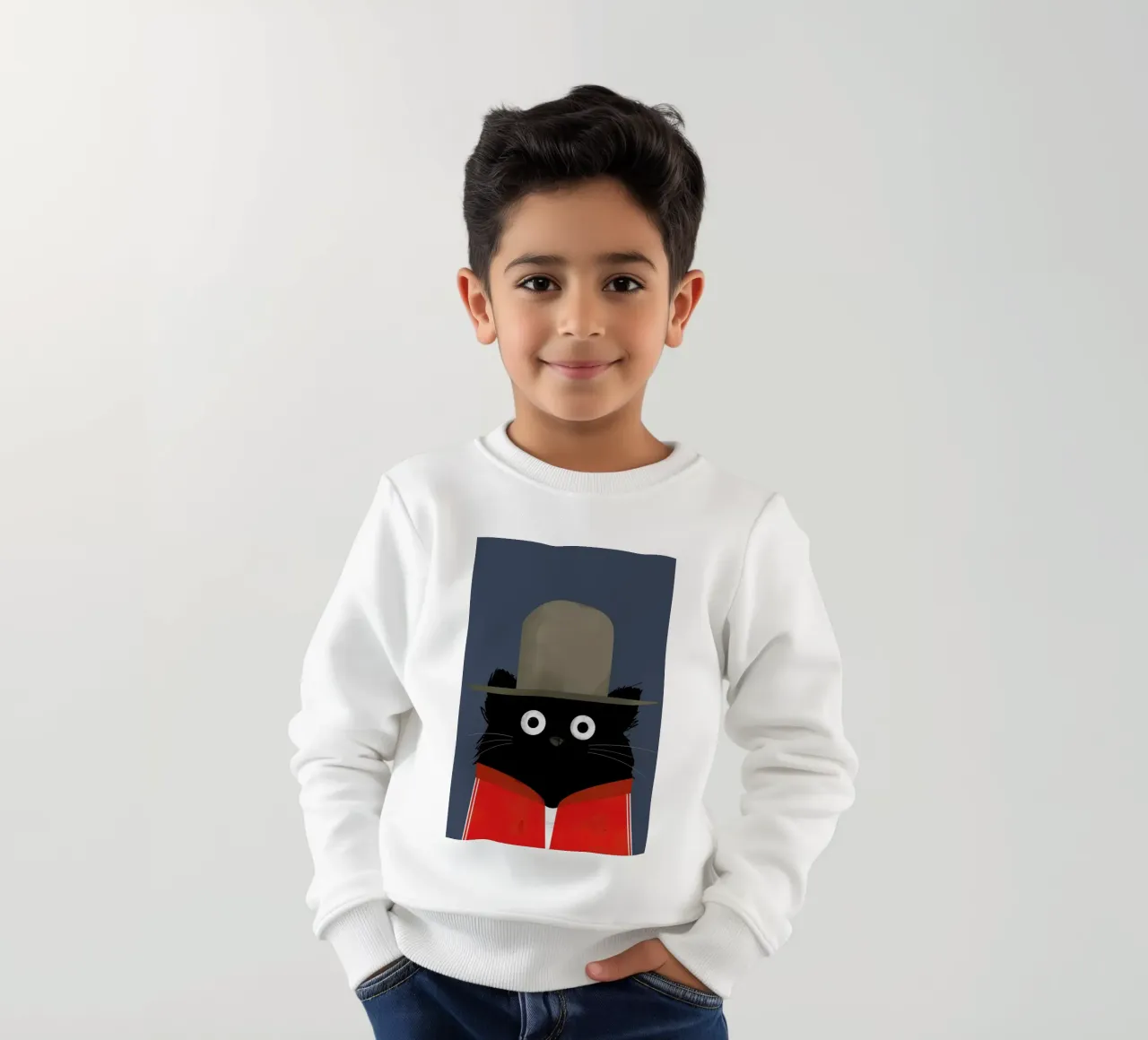 Cat - Pharrell felpa bambino da Doozal