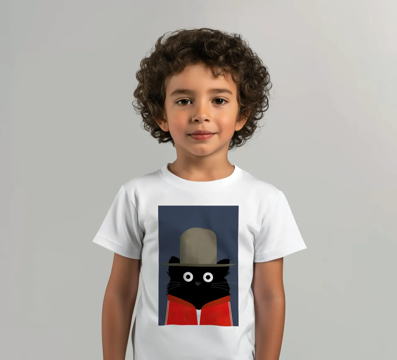Cat - Pharrell kids t-shirt by Doozal