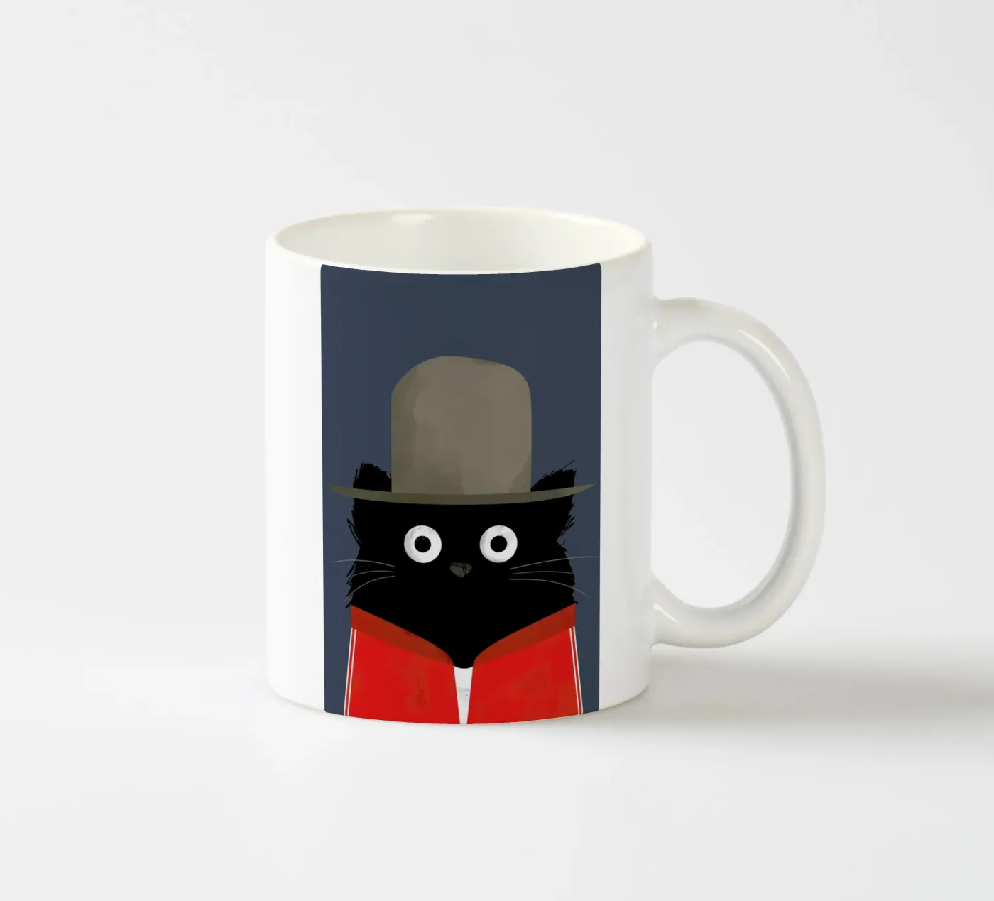 Cat - Pharrell ceramic mug by Doozal