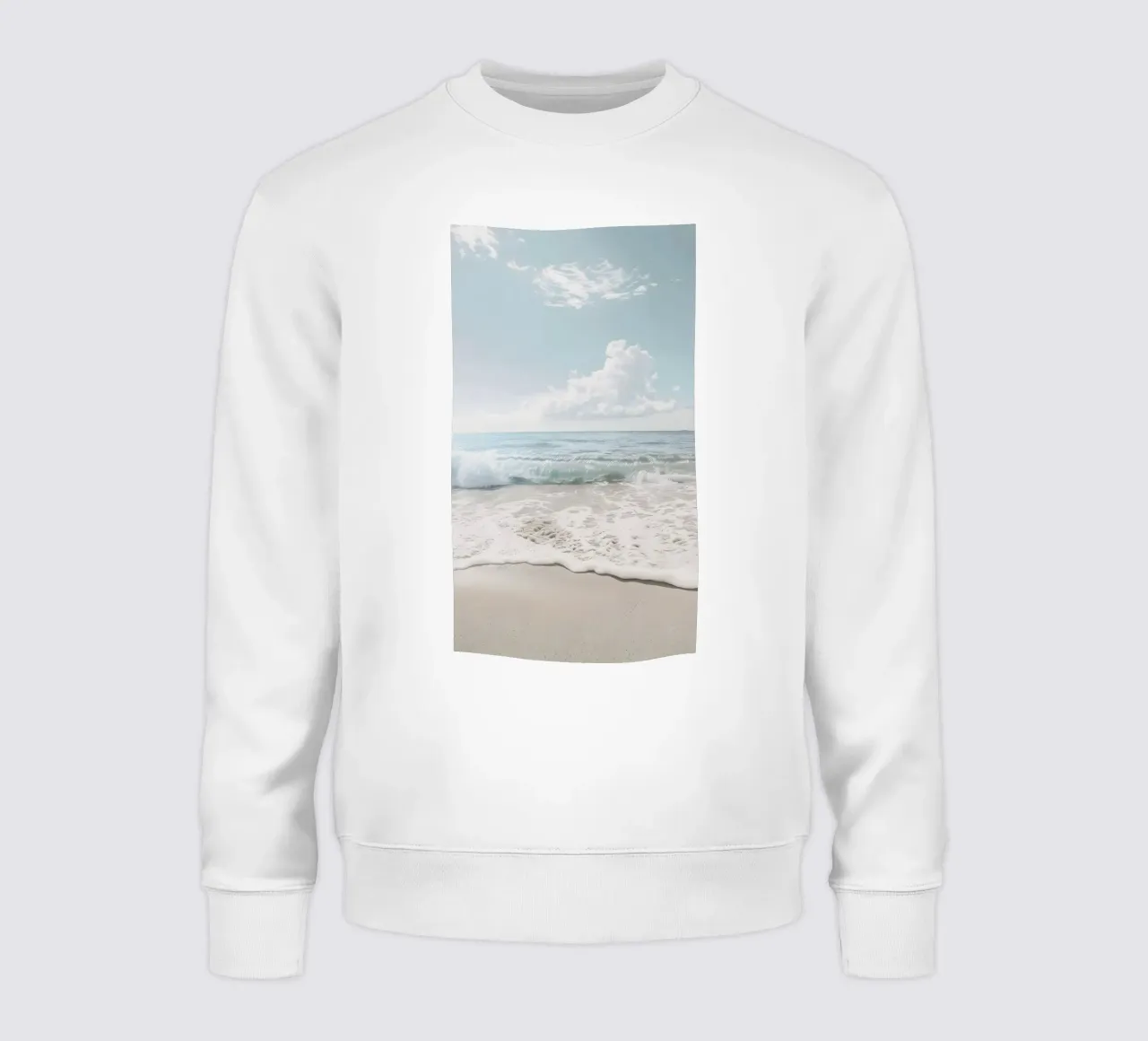 spiaggia beige minimalsm felpa da mitaco