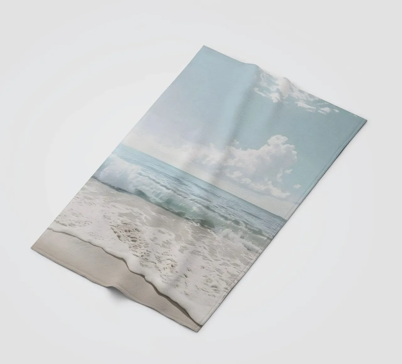 spiaggia beige minimalsm coperta in pile da mitaco