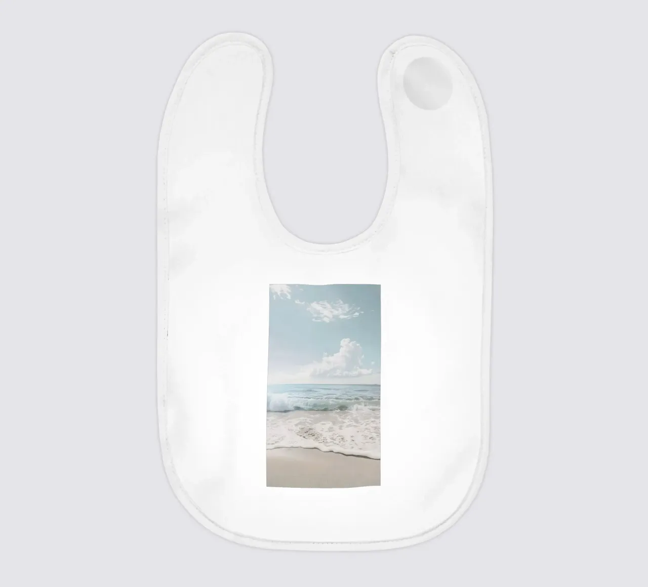 spiaggia beige minimalsm bavaglino da mitaco