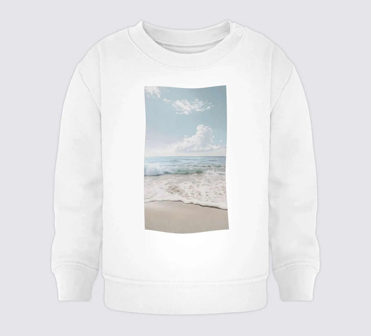 spiaggia beige minimalsm felpa neonato da mitaco