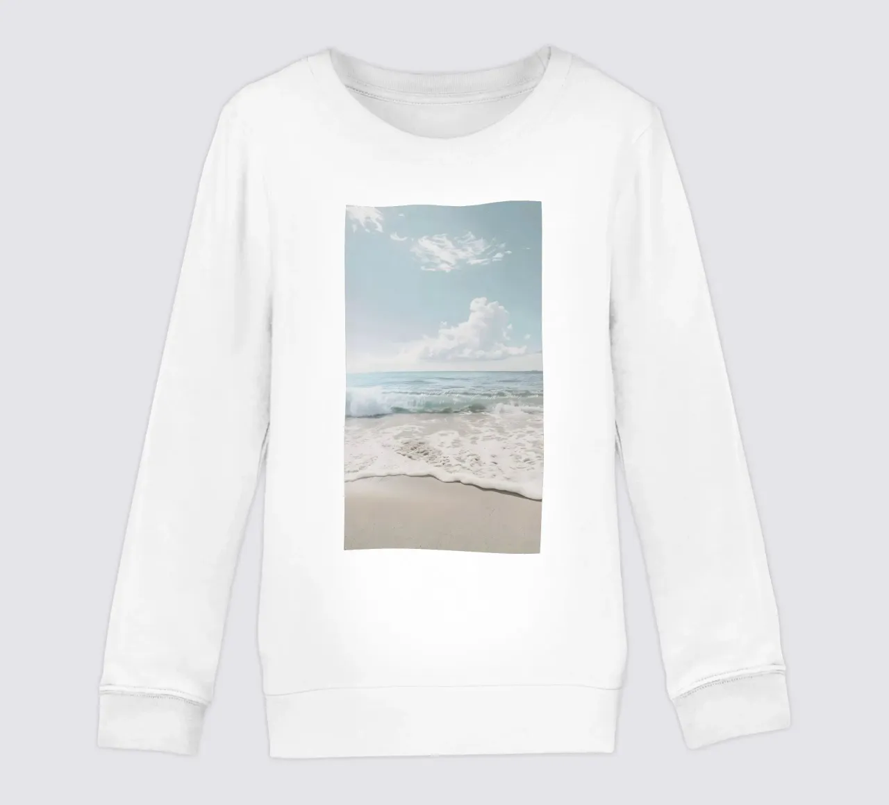 spiaggia beige minimalsm felpa bambino da mitaco
