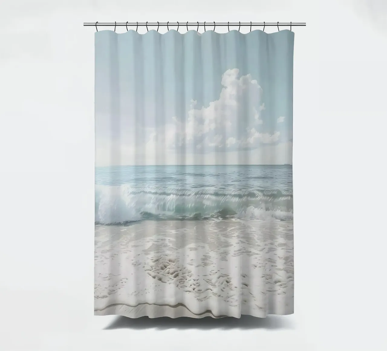 beach beige minimalsm rideau de douche de mitaco