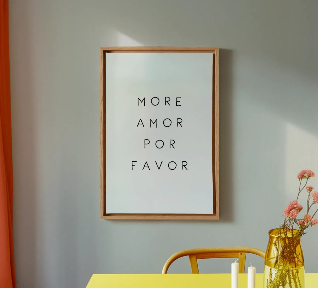 More Amor Por Favor canvas van Mottos by Sinan Saydik