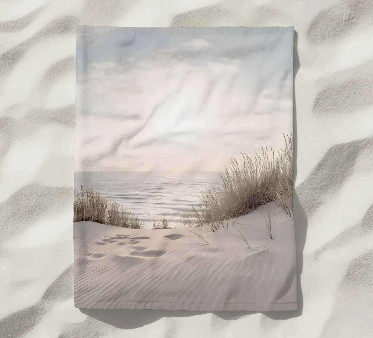 spiaggia beige minimalsm telo mare da mitaco