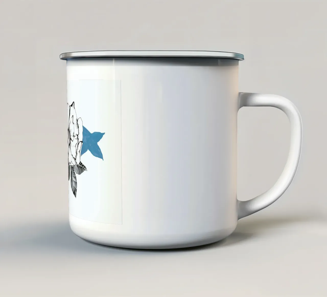 Floral Whale tazza in smalto da Atelier Mave