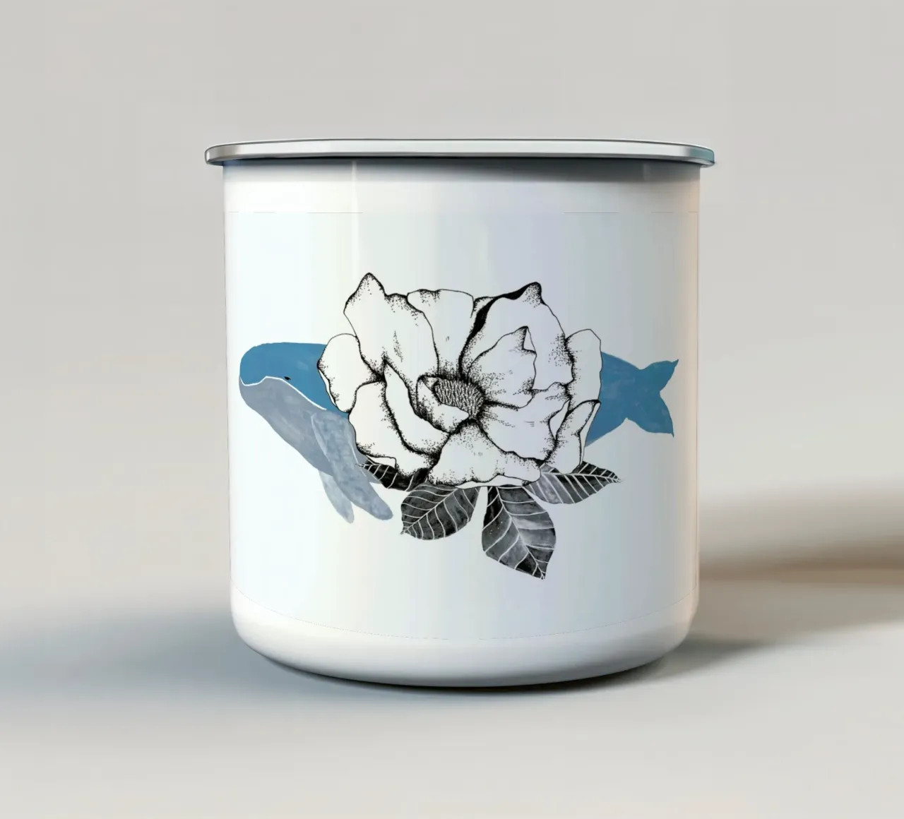 Floral Whale tazza in smalto da Atelier Mave