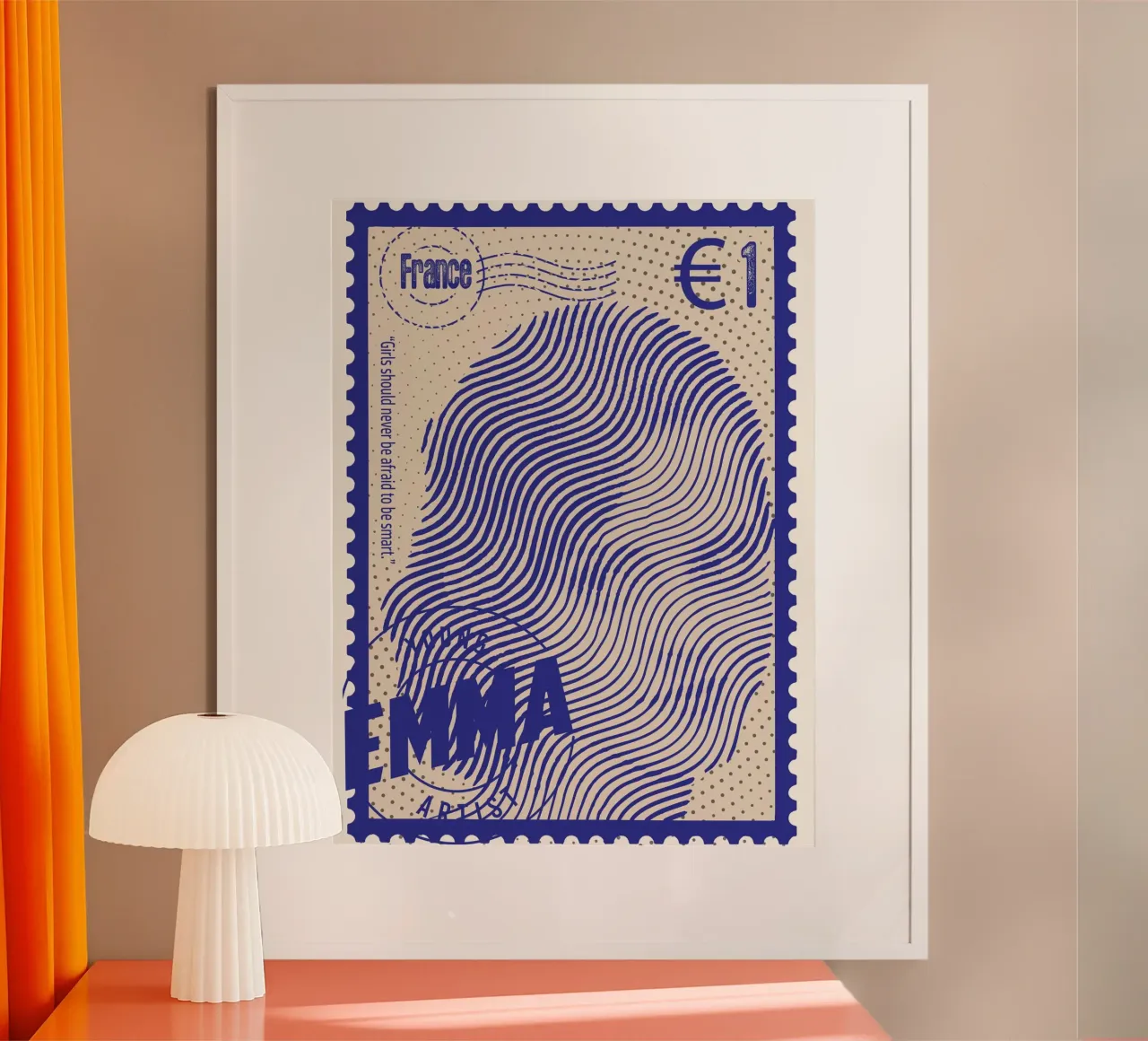 Emma Watson francobolli arte poster da Doa Project