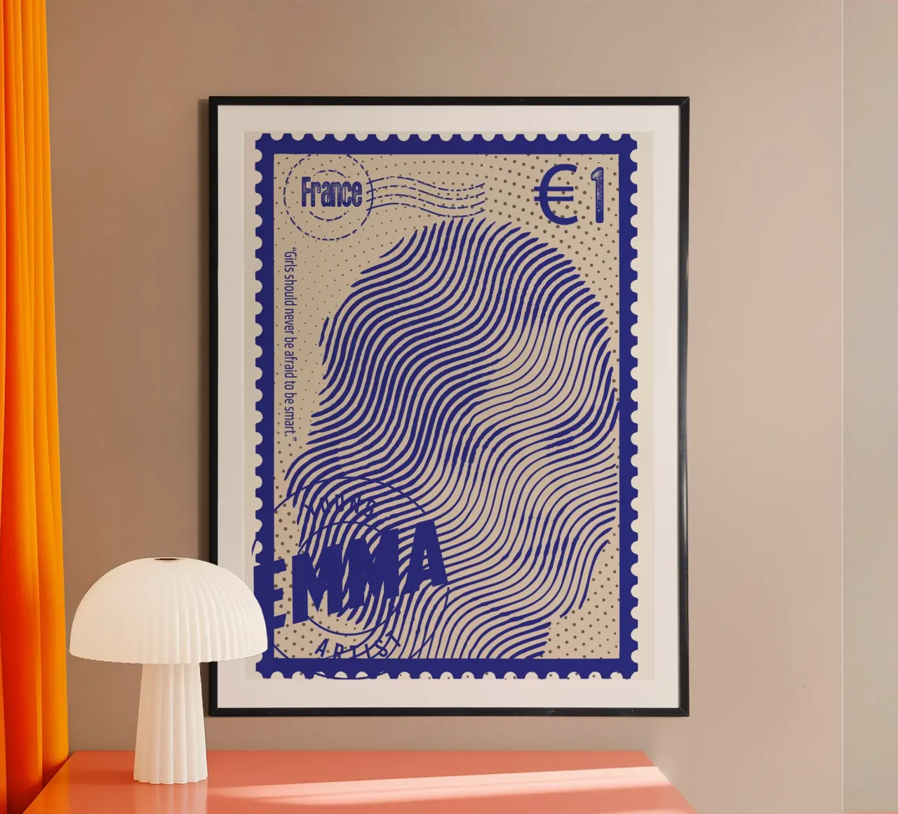 Emma Watson francobolli arte poster da Doa Project