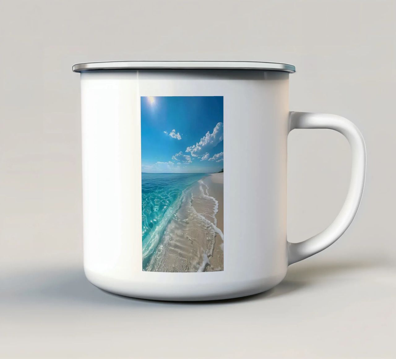 spiaggia tazza in smalto da Manhmai