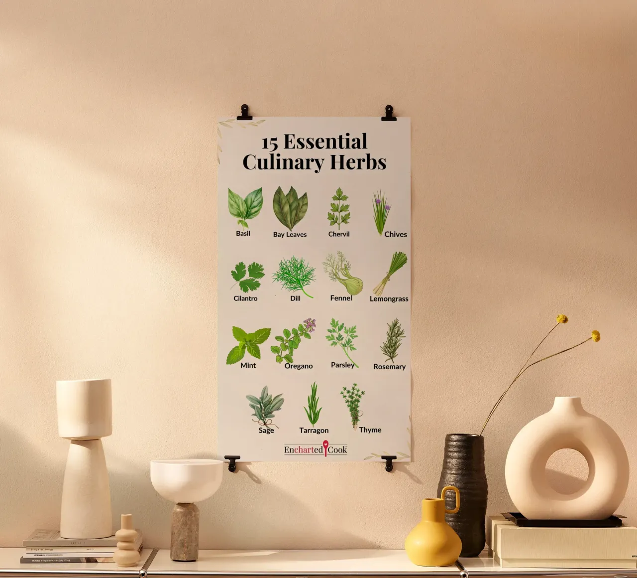 Unverzichtbare Küchenkräuter Poster von mitaco