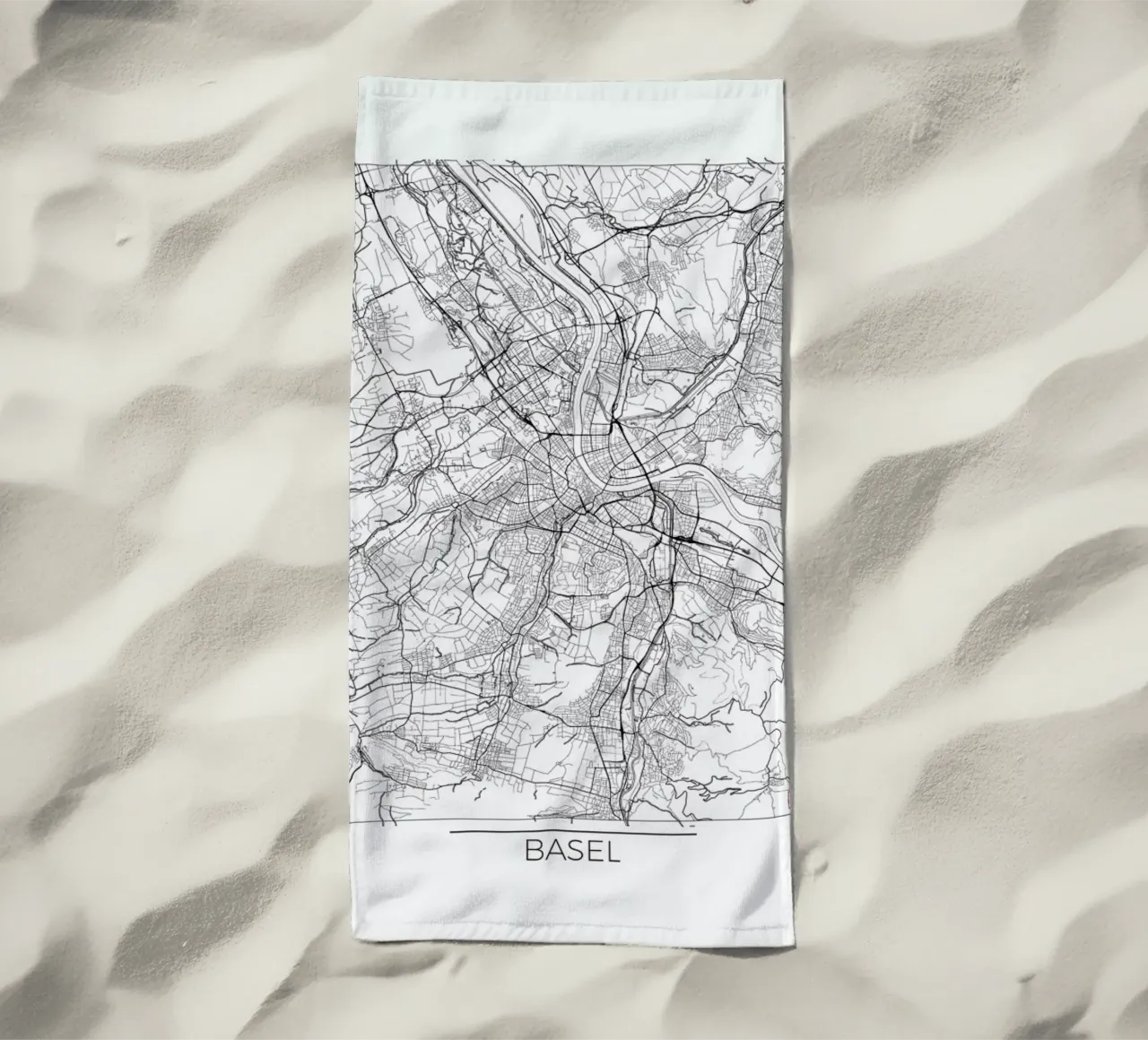 Basel Minimal Strandtuch von Hubert Roguski