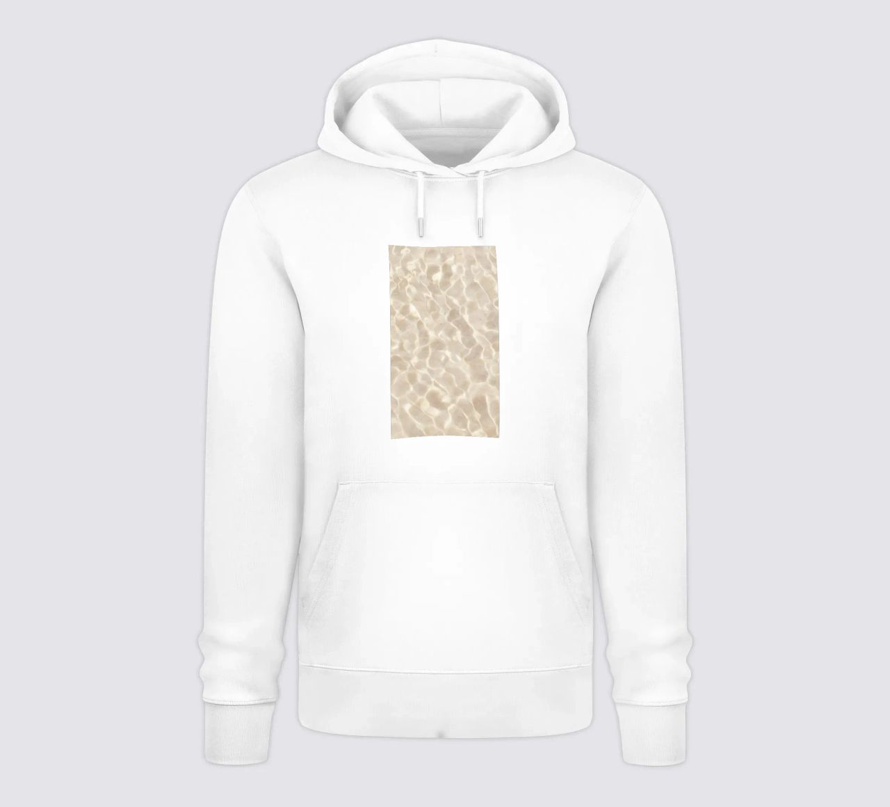 spiaggia beige minimalsm felpa con cappuccio da Manhmai