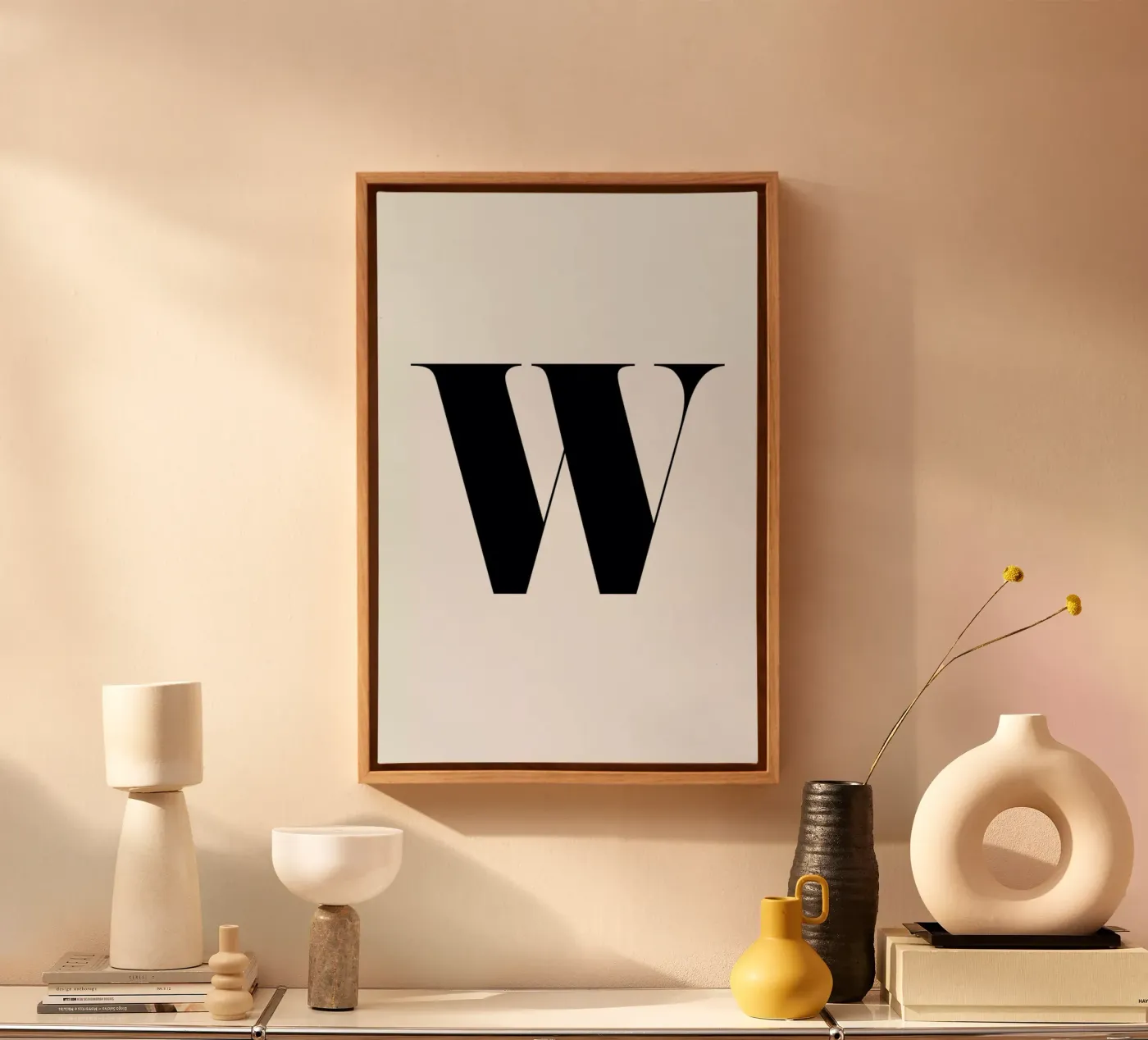 W canvas van Mottos by Sinan Saydik