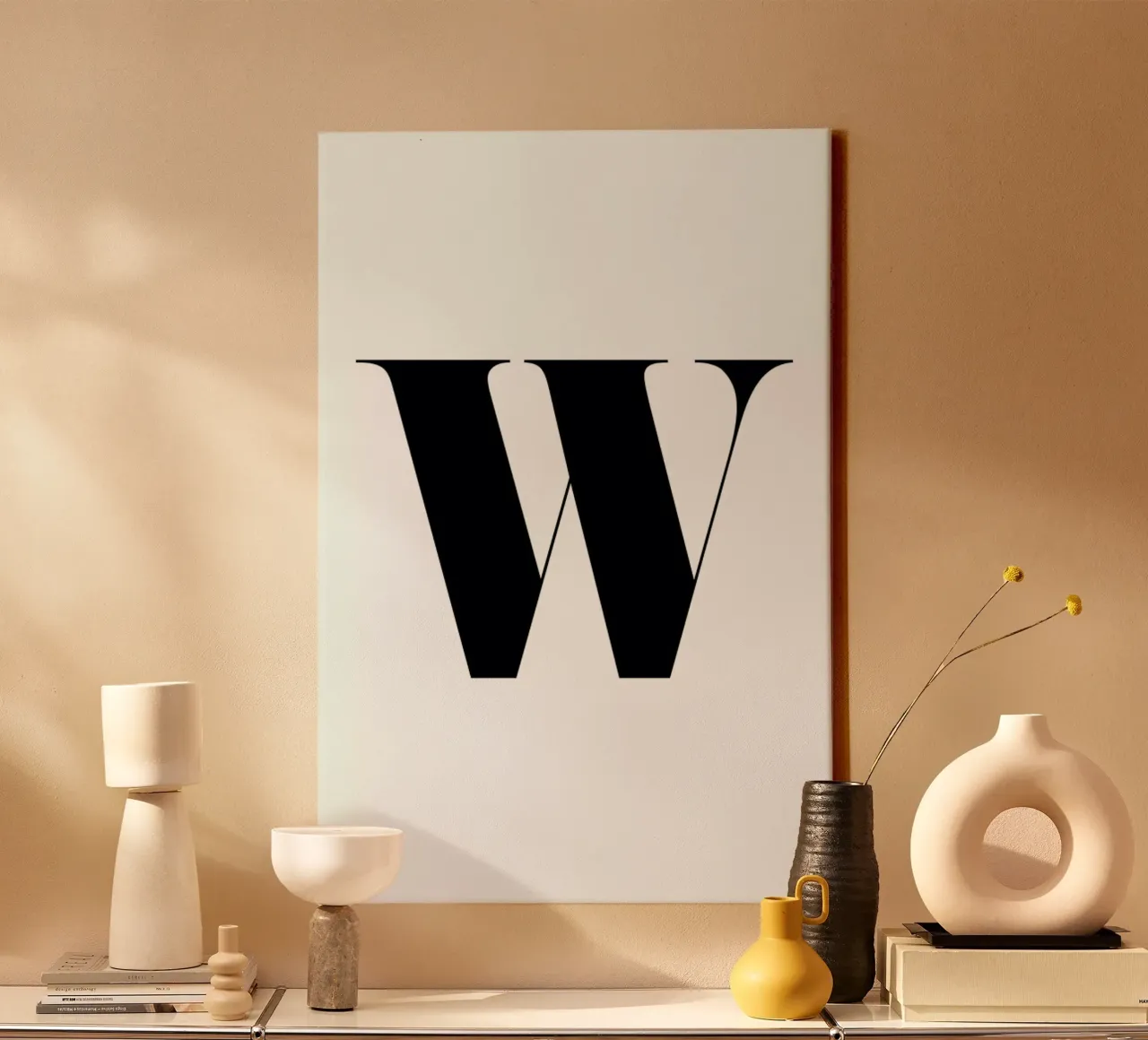 W Leinwand von Mottos by Sinan Saydik