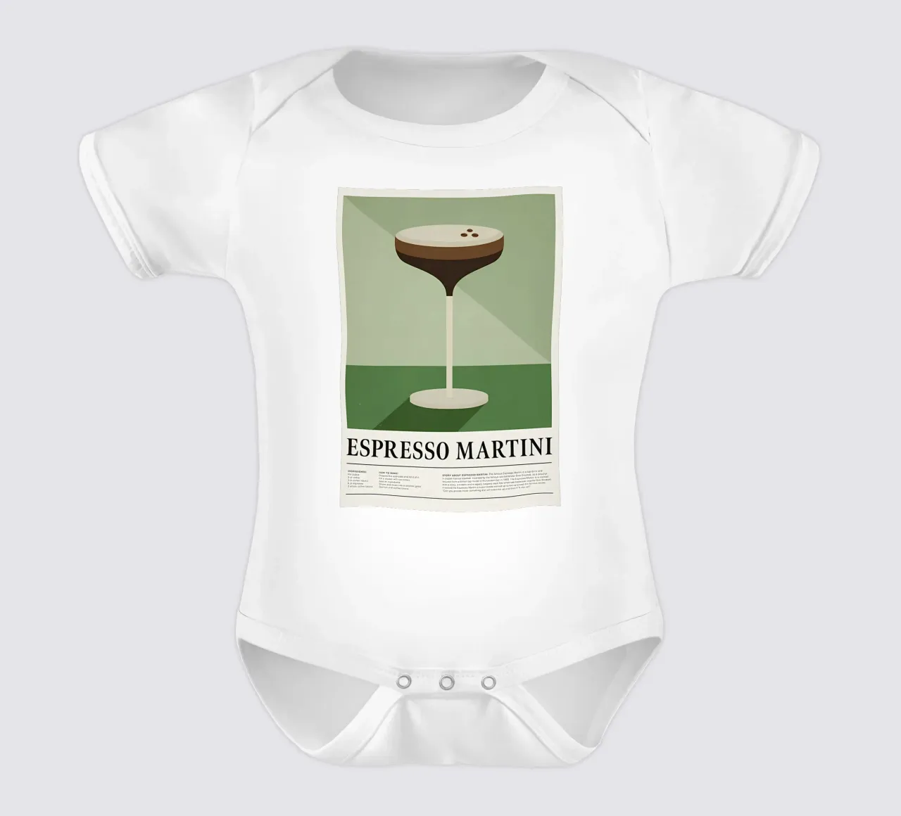Espresso Martini body neonato maniche corte da Manhmai