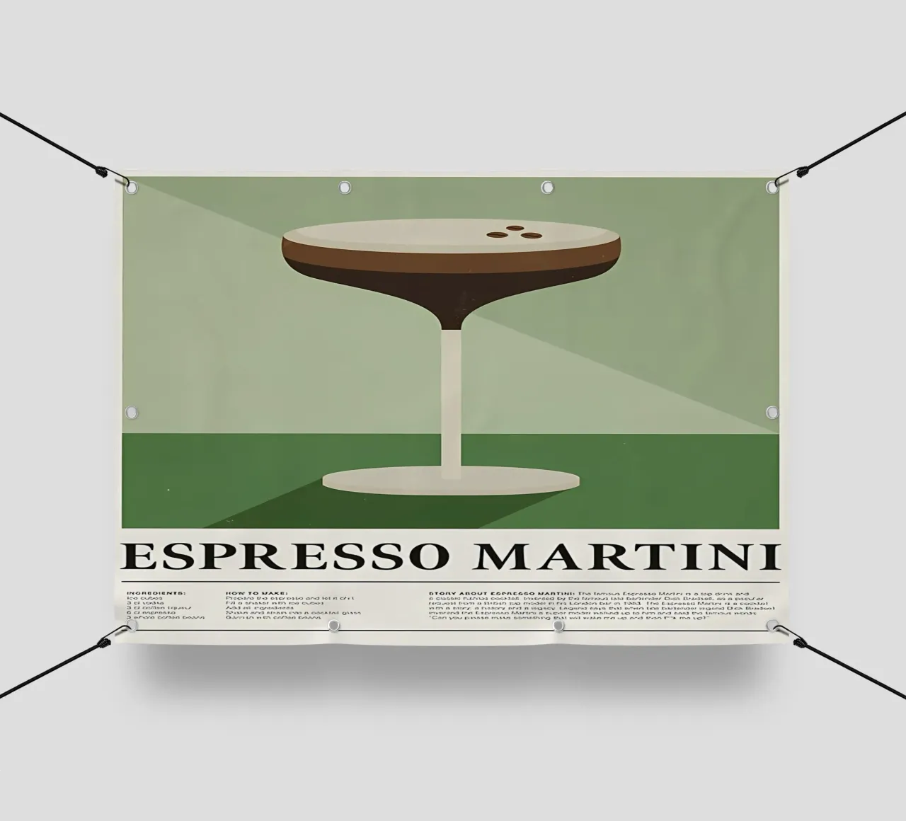 Espresso Martini telo in pvc da Manhmai