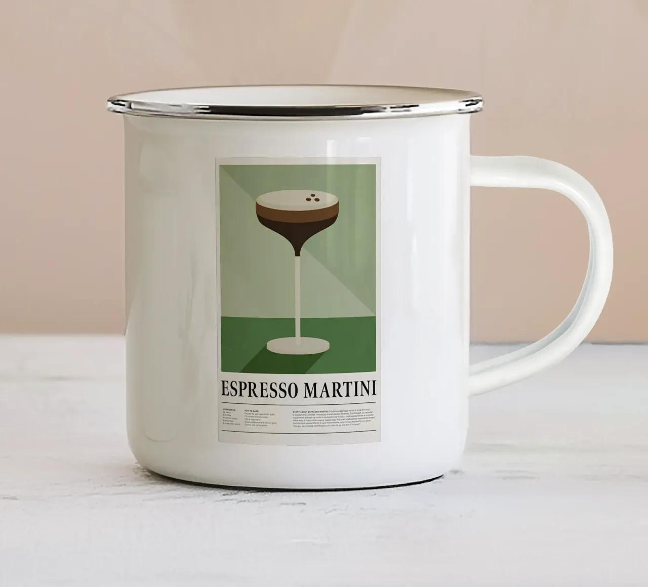 Espresso Martini tazza in smalto da Manhmai