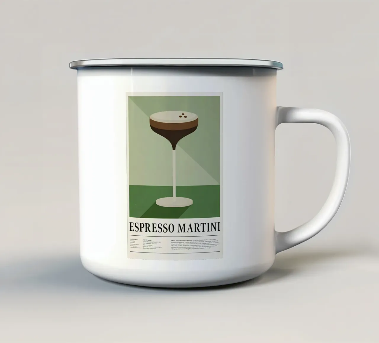 Espresso Martini tazza in smalto da Manhmai