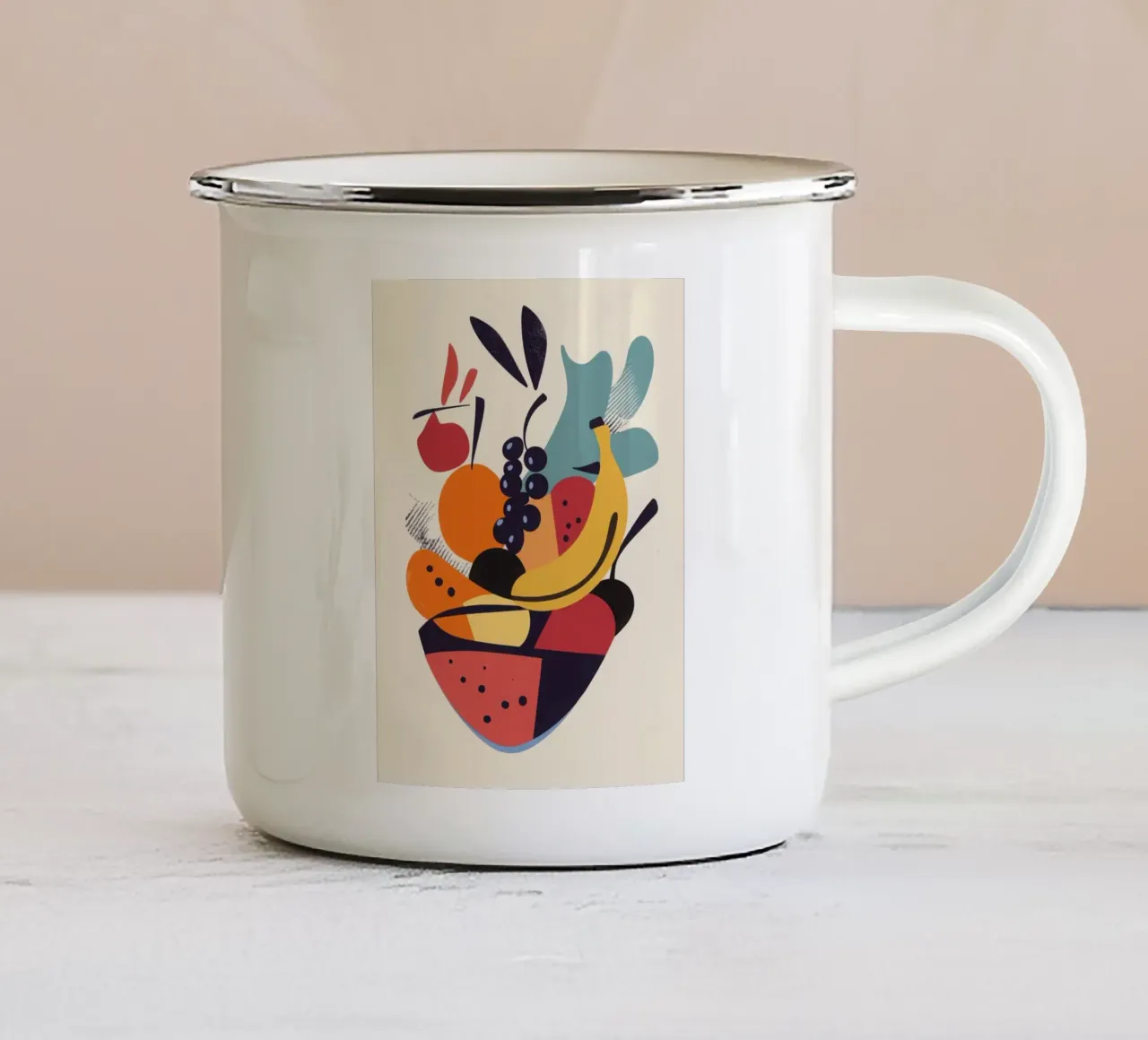 Una explosión de sabores afrutados taza de esmalte de Pop and Fruits - Affiches & posters