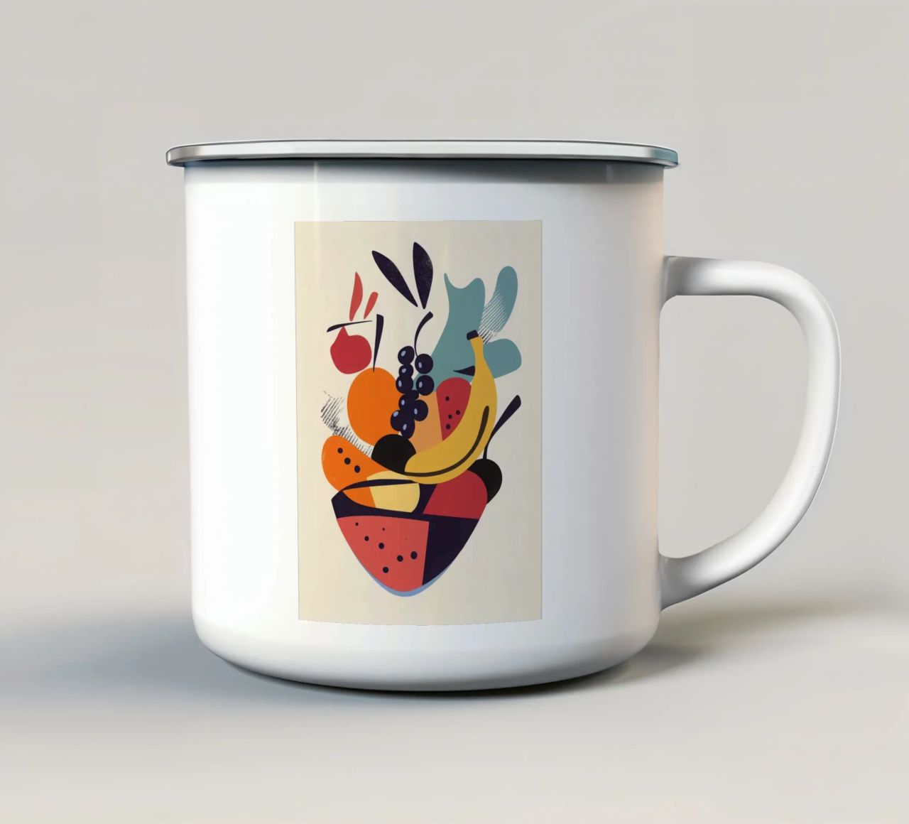 Un'esplosione di sapori fruttati tazza in smalto da Pop and Fruits - Affiches & posters