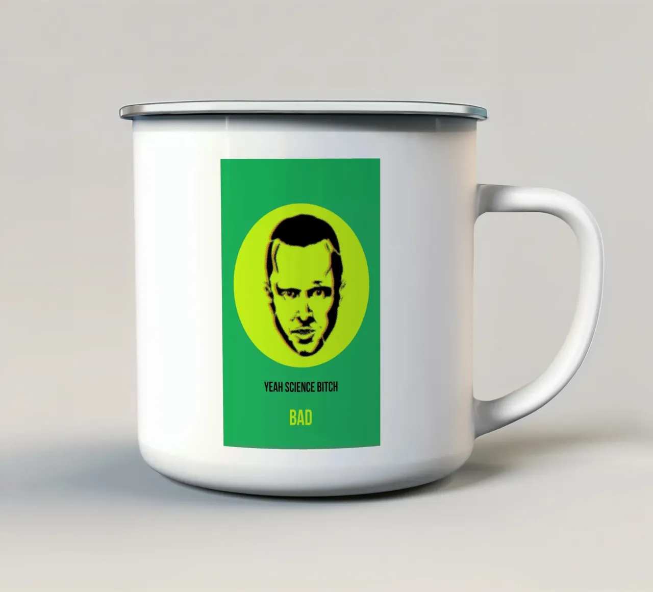 Yeah Science Poster 2 Emaille Tasse von Naxart
