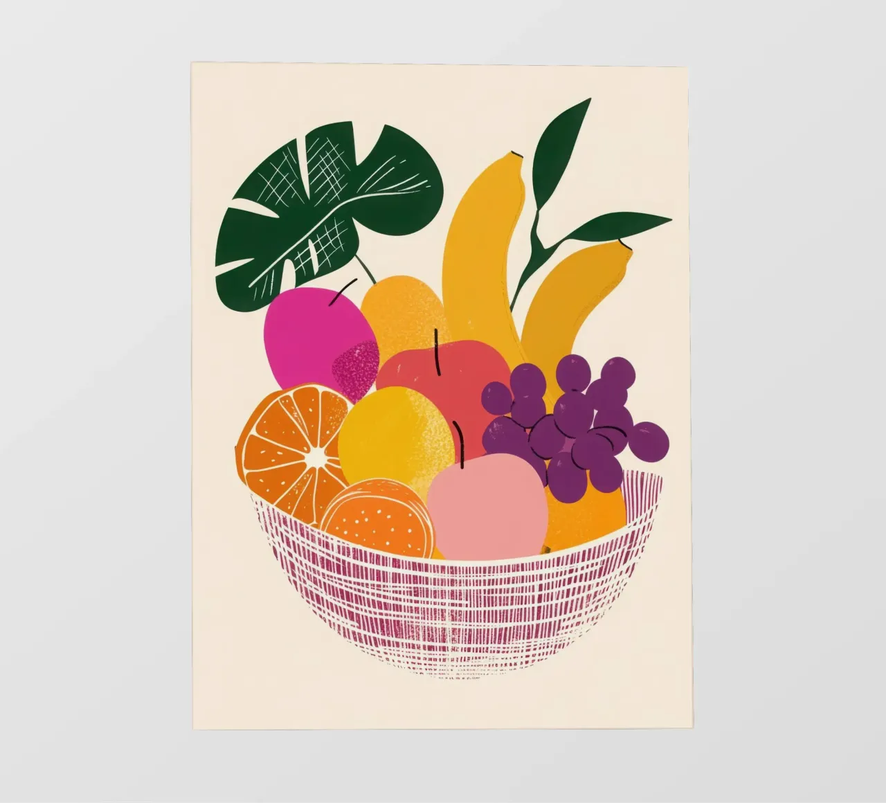 Cestino colorato e ricco di vitamine pellicola backlit da Pop and Fruits - Affiches & posters