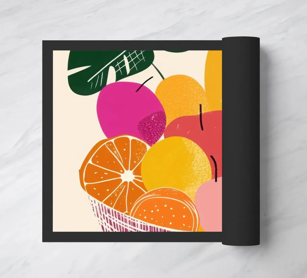 Cestino colorato e ricco di vitamine zerbino da Pop and Fruits - Affiches & posters