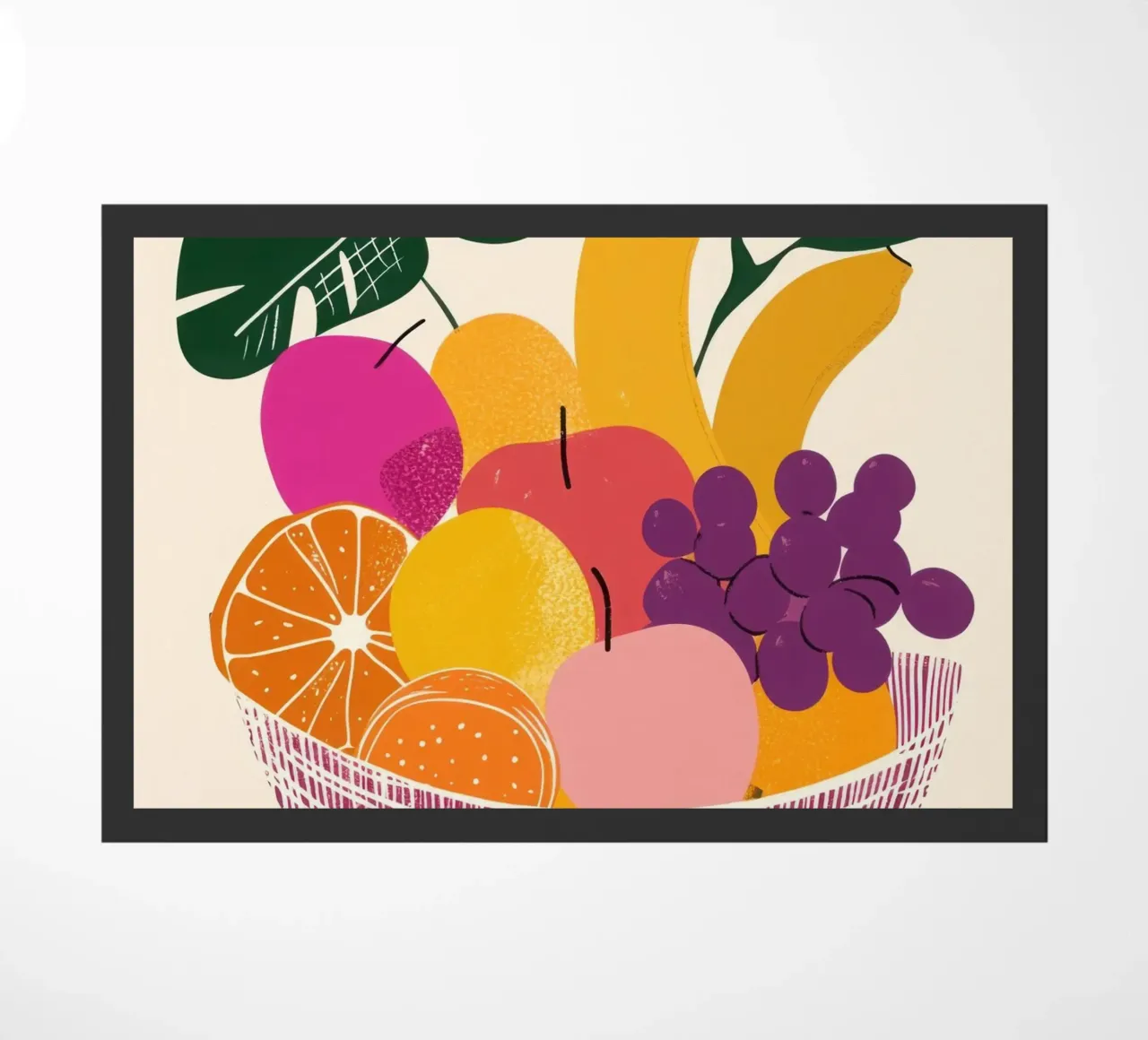 Cestino colorato e ricco di vitamine zerbino da Pop and Fruits - Affiches & posters