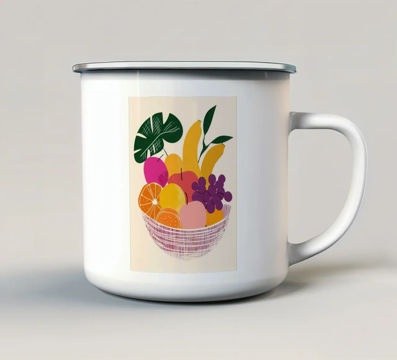 Cestino colorato e ricco di vitamine tazza in smalto da Pop and Fruits - Affiches & posters