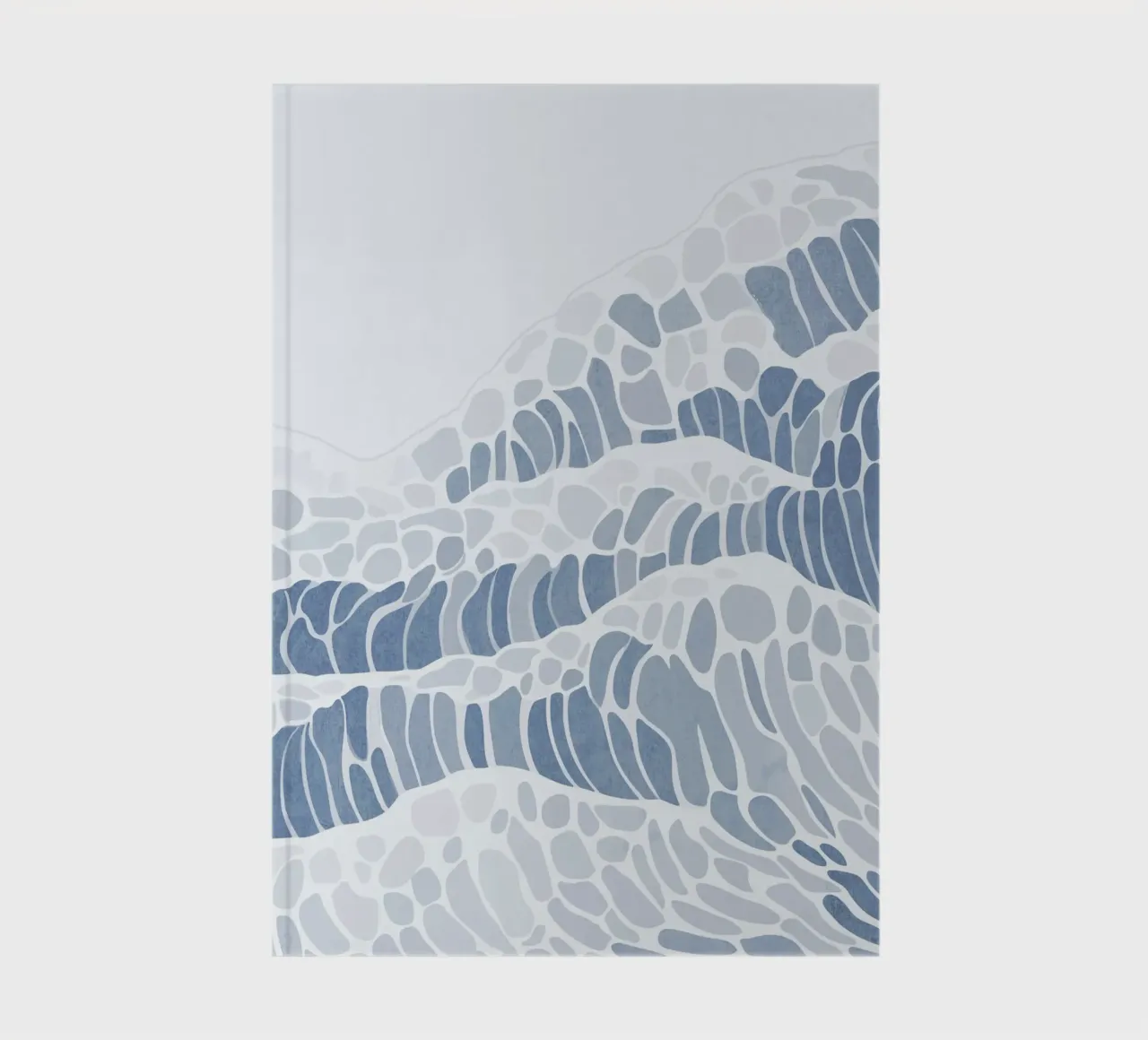 Abstract Ocean Wave Art notebook by Melloi Art Print