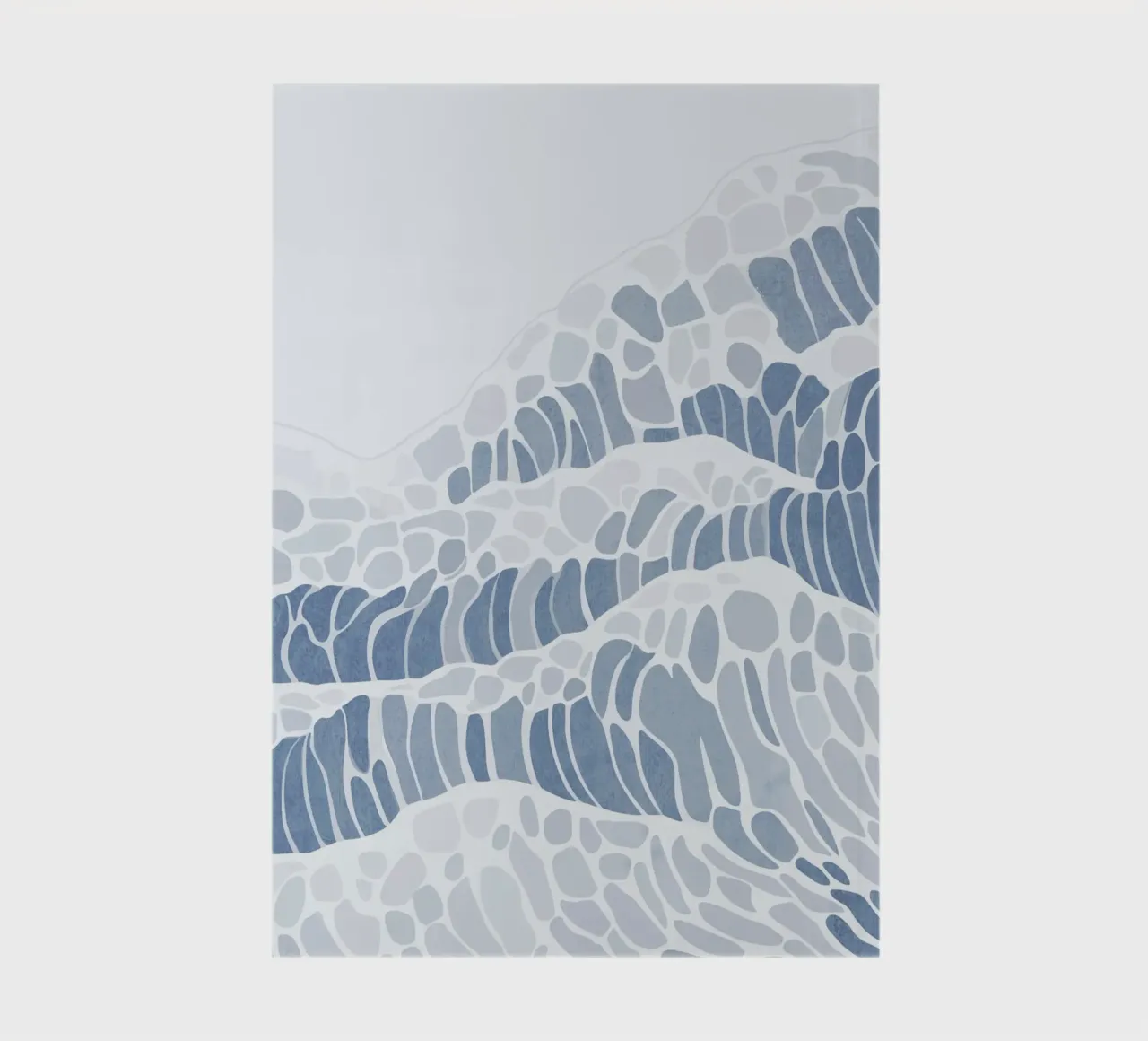 Abstract Ocean Wave Art notebook by Melloi Art Print