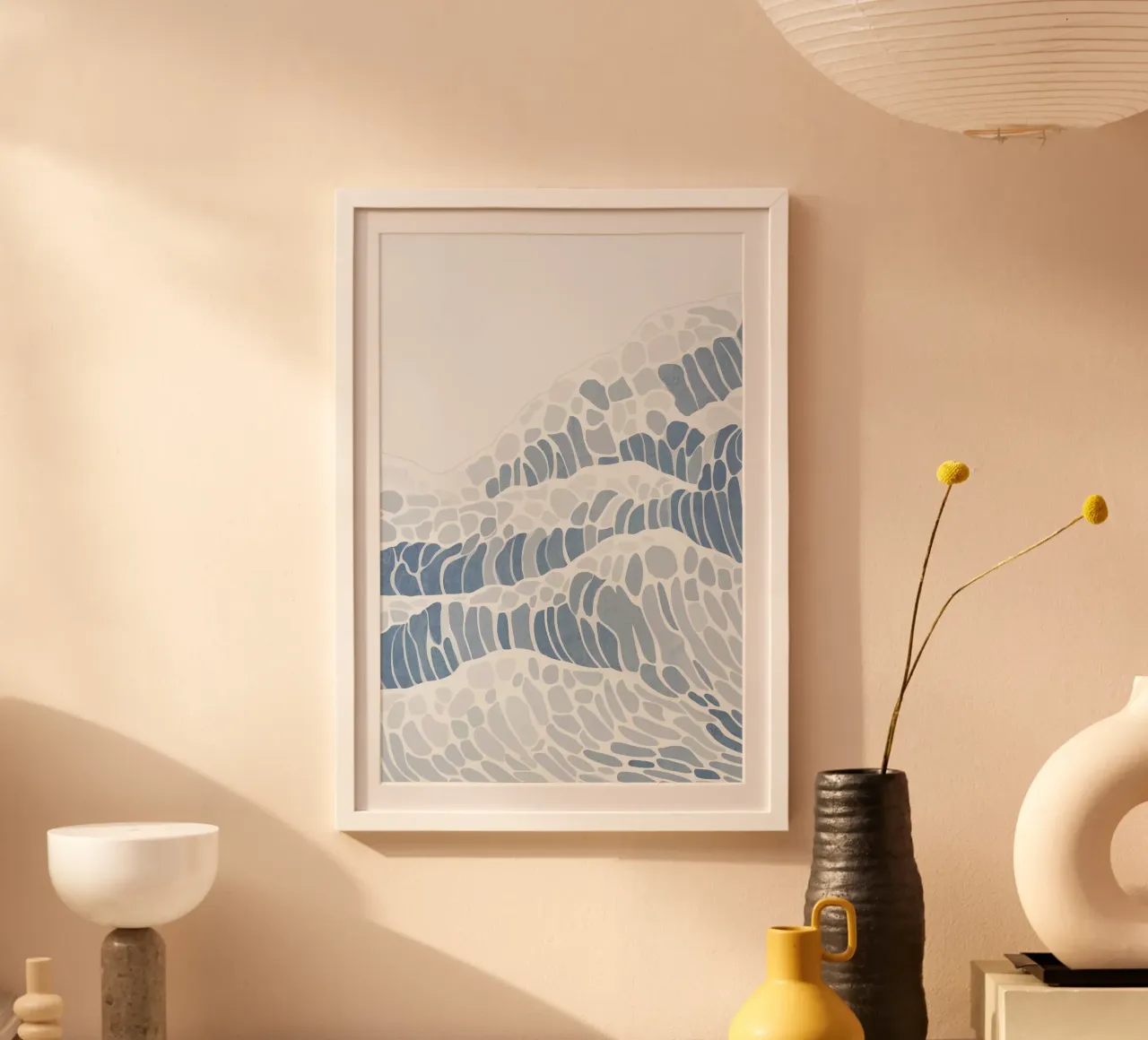 Abstract Ocean Wave Art poster by Melloi Art Print