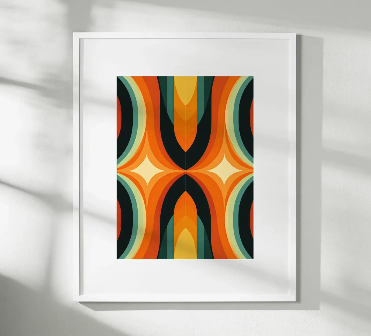 Retro behang uit de jaren 70 poster met aluminium frame van Autofocus