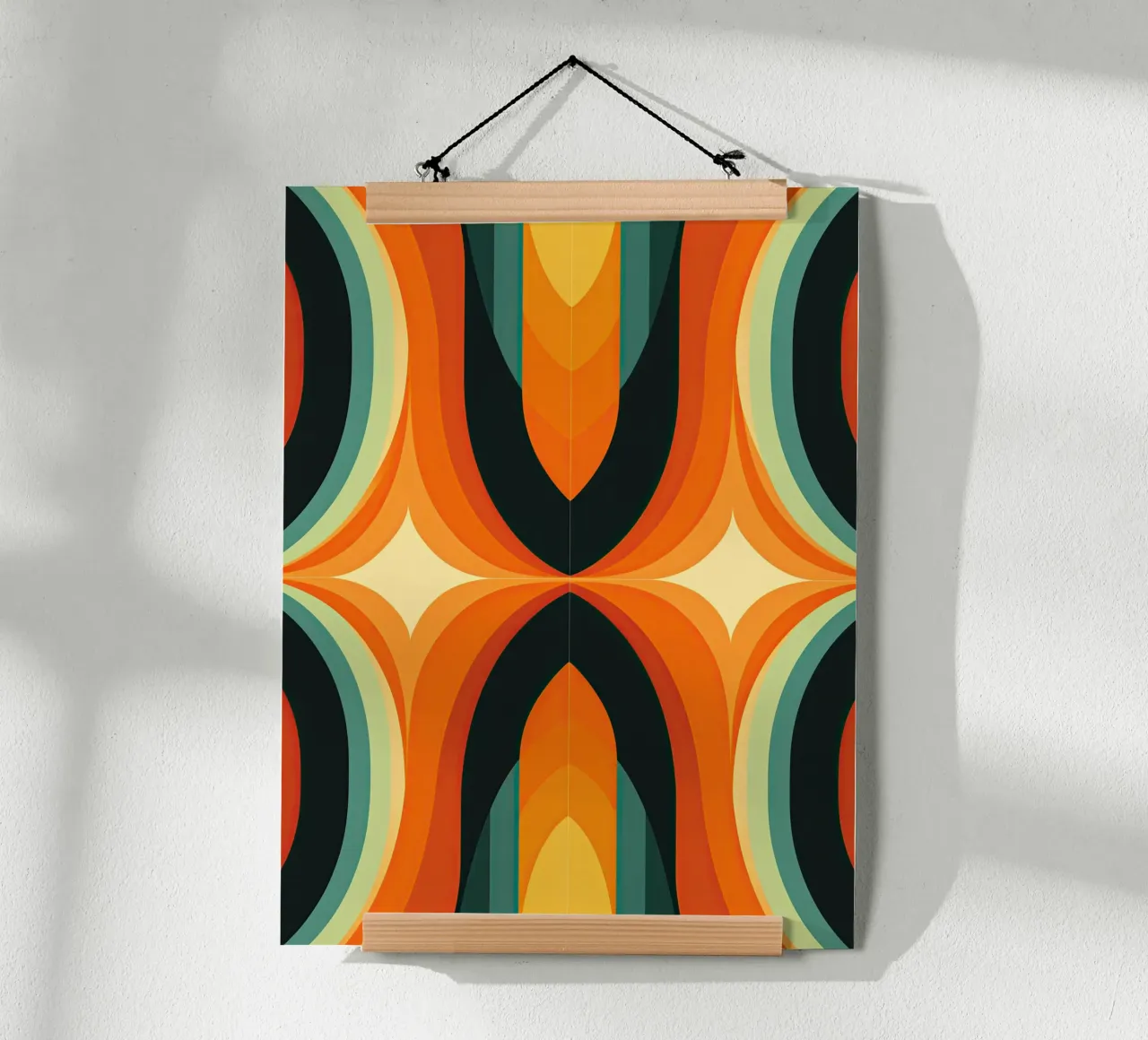 Retro behang uit de jaren 70 poster met aluminium frame van Autofocus