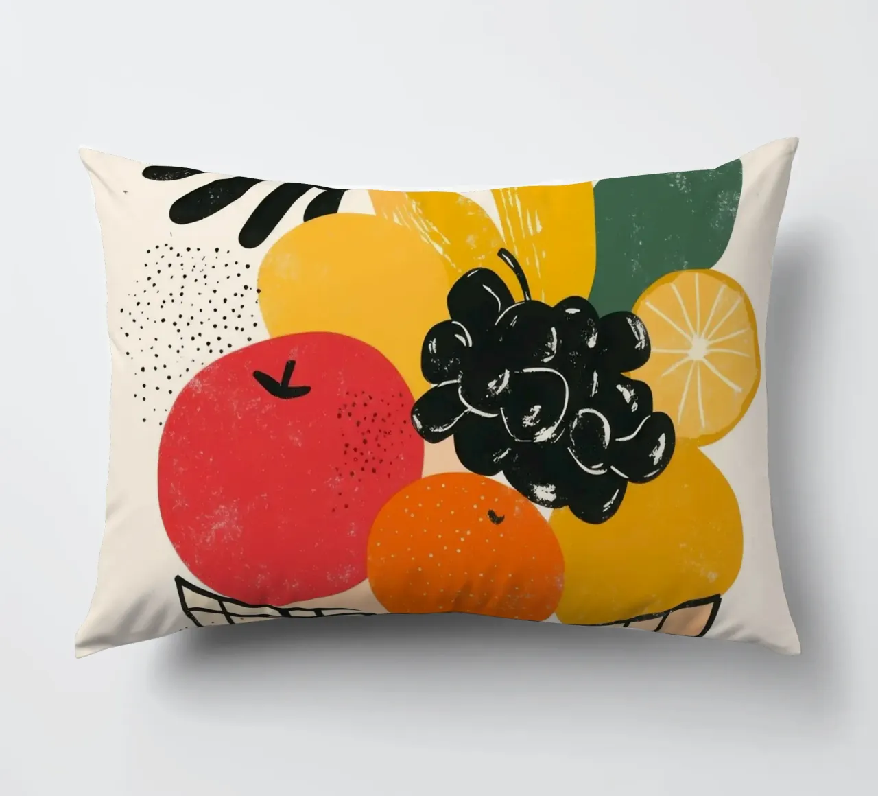 Obstkorb im Retro-Chic Kissen von Pop and Fruits - Affiches & posters