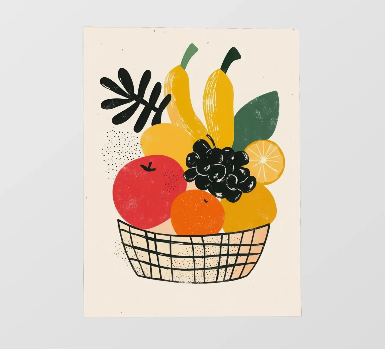 Cesto di frutta in stile retrò pellicola backlit da Pop and Fruits - Affiches & posters