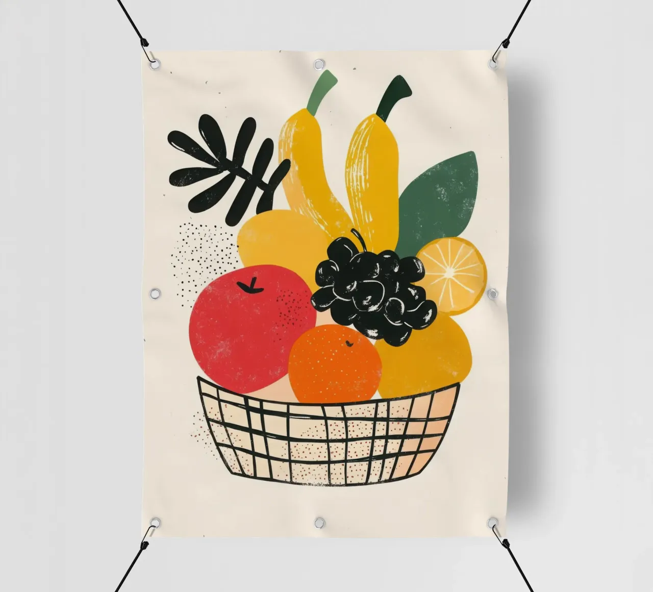 Cesto di frutta in stile retrò telo in pvc da Pop and Fruits - Affiches & posters