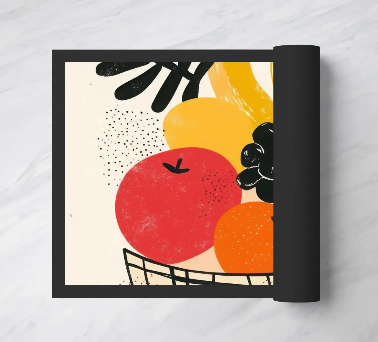 Retro-chique fruitmand deurmat van Pop and Fruits - Affiches & posters